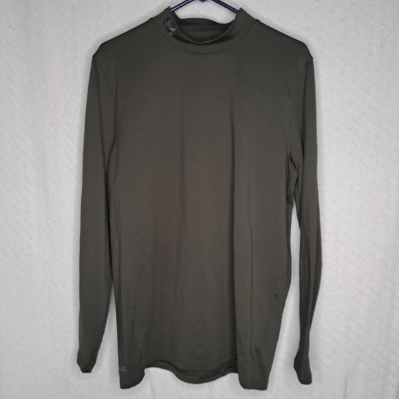 Under Armour Men's Heat Gear Olive Green Shirt - Picture 4 of 8